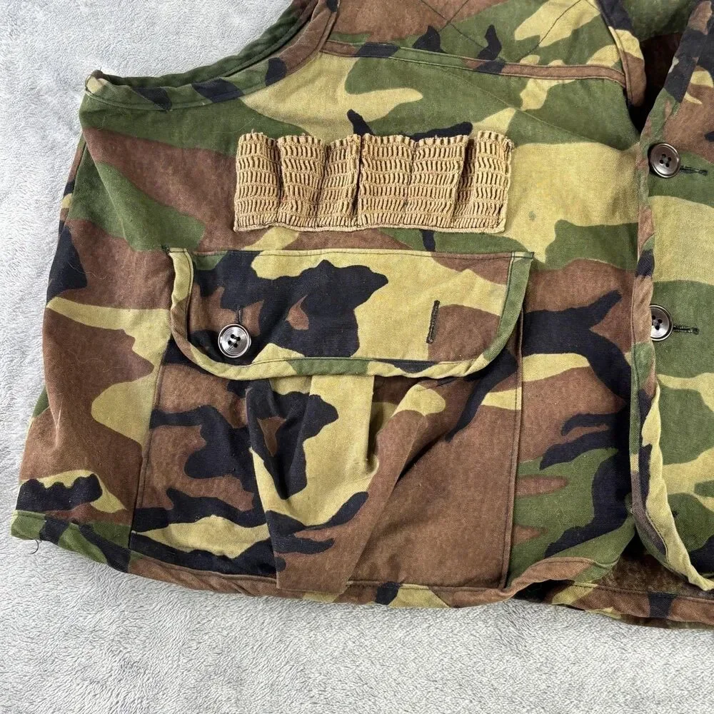 Caliber Sportsman's Camo Duck‎ Hunting Shooting Vest Mens Large Shell Loops